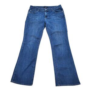 BANANA REPUBLIC Petite Bootcut Jeans Low-rise Distressed 5-Pocket Blue Jeans